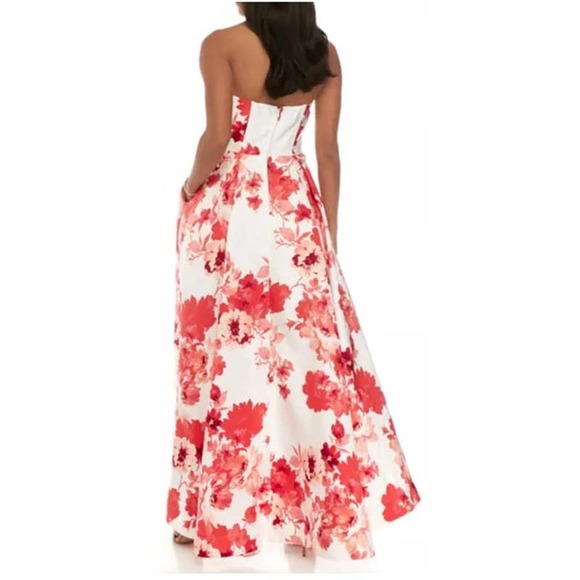 Speechless Women's Strapless High Low Printed Knit Dress - Picture 2 of 4